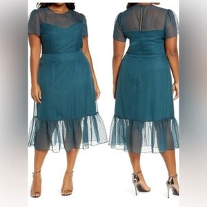 Chi Chi London Teal Midi Dress